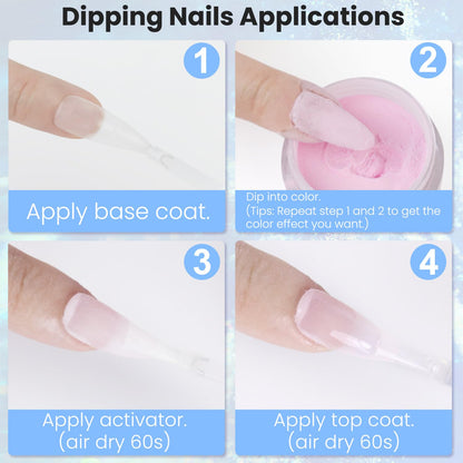 Smooth bubble free finish on sculpted acrylic nails using authentic imported salon powder