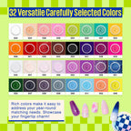 Marca MEFA nail kit spring summer neon glitter shades