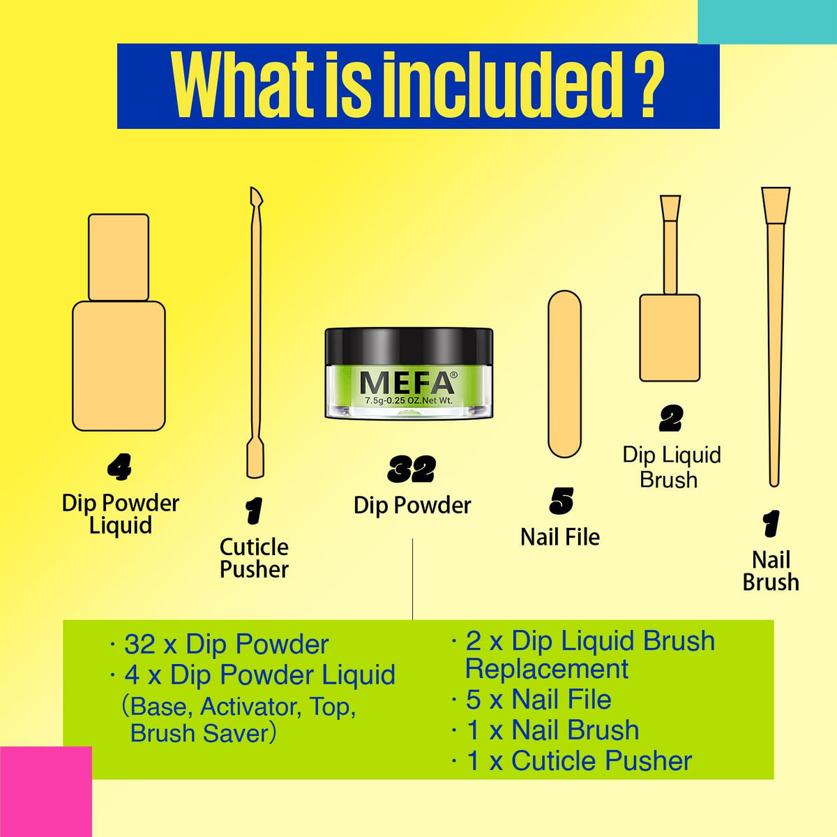 Marca MEFA acrylic nail powder jar close up detail