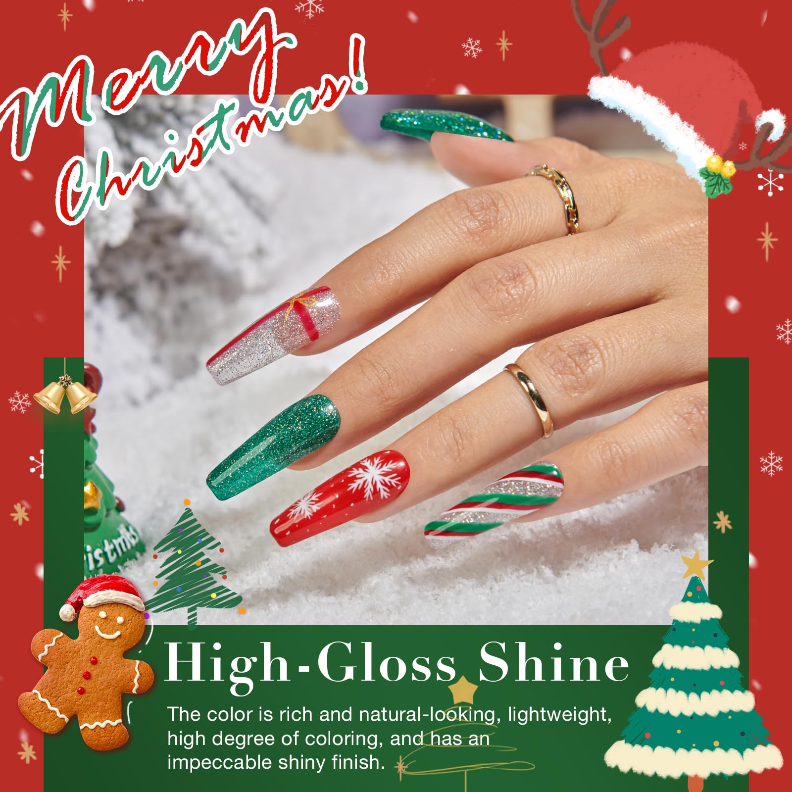 AZUREBEAUTY twelve-piece nail manicure set displaying the base coat, top coat, and activator liquids.