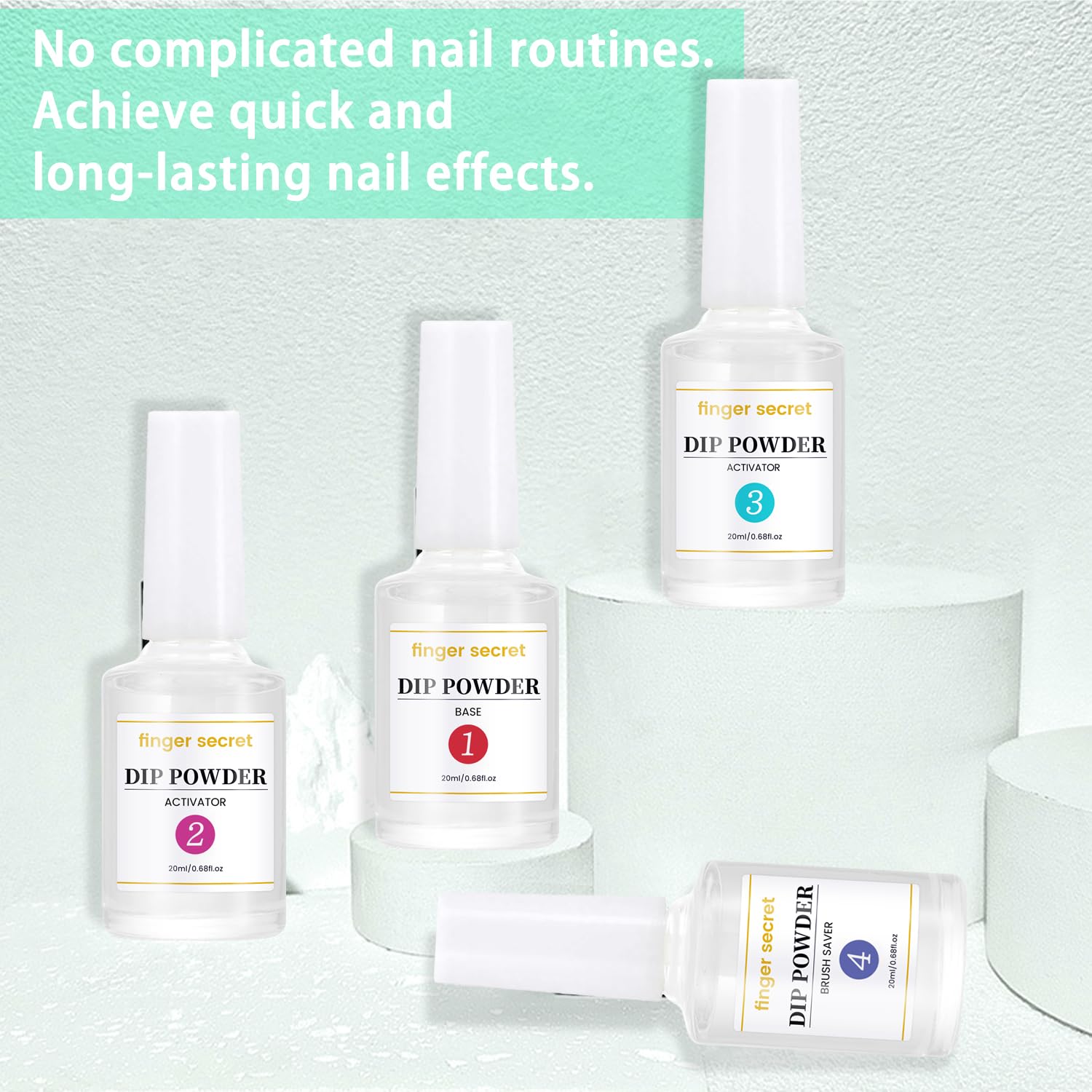Product packaging container for the AZUREBEAUTY imported beauty kit showcasing the four essential nail liquids