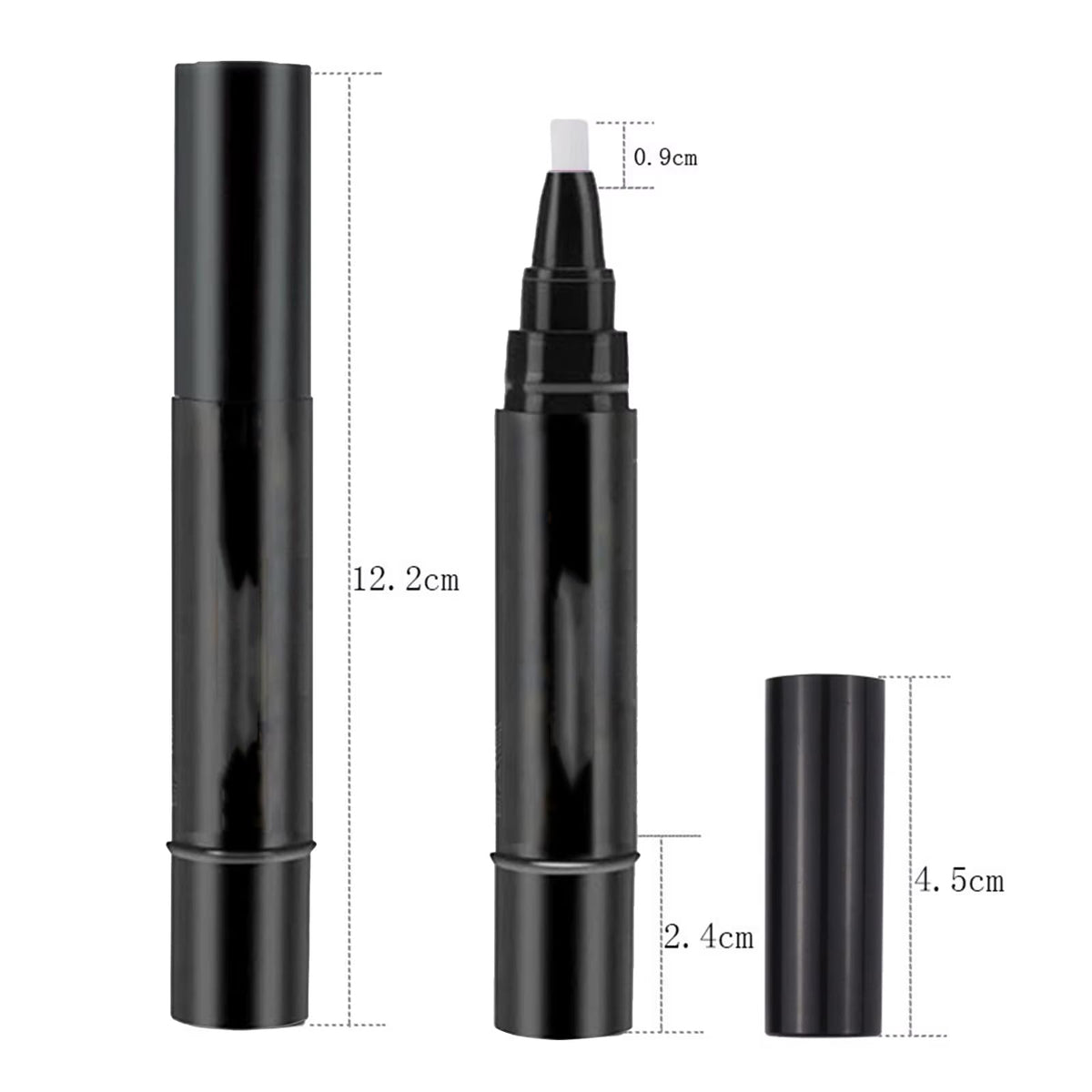 Side profile of portable nail paint marker set