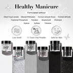 Fine texture demonstration of the air-dried dip powder formula