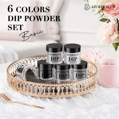 Professional nail art created with Azurebeauty dip powder kit.