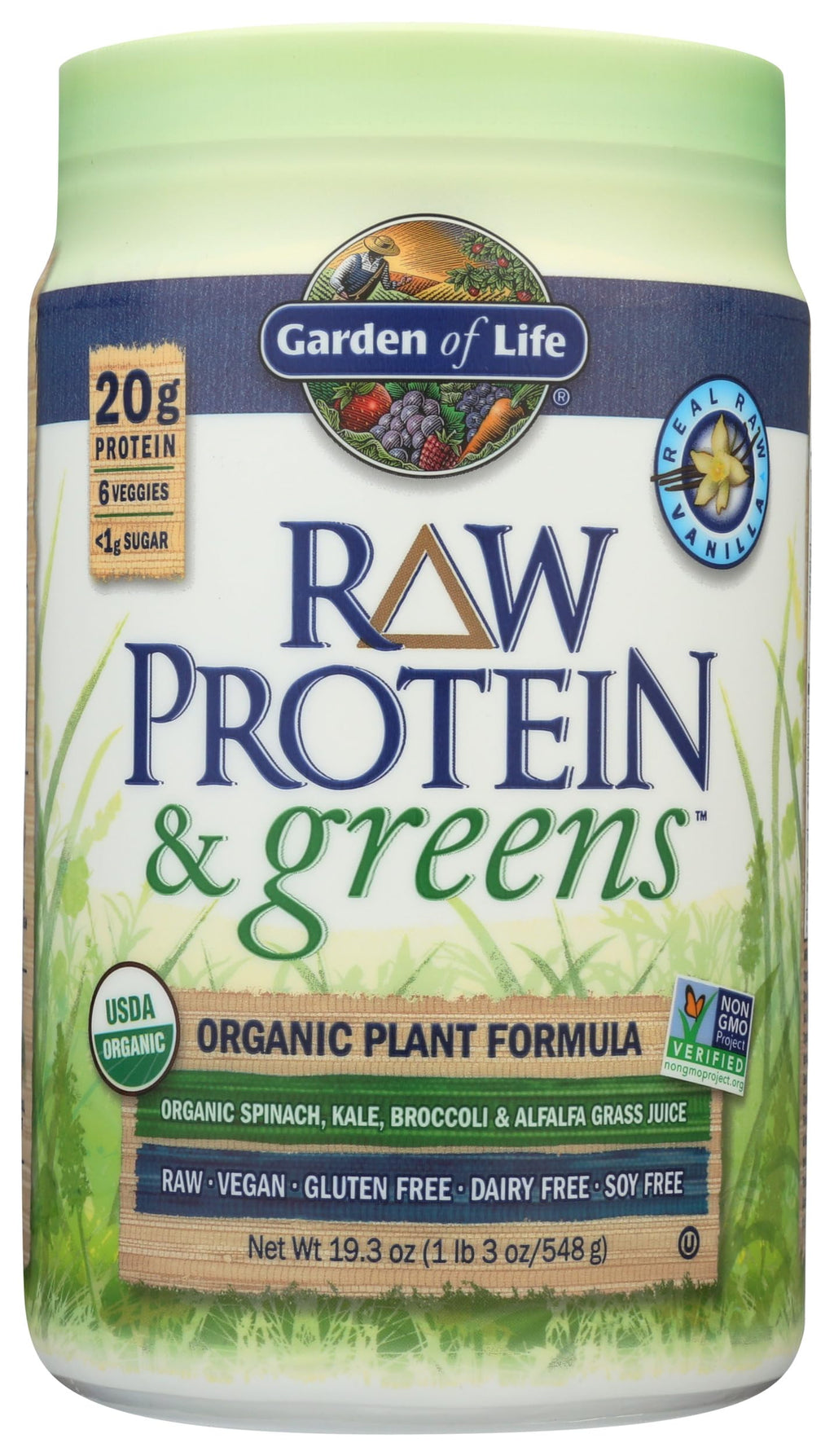Raw vegan protein powder with probiotics and digestive enzymes supplement
