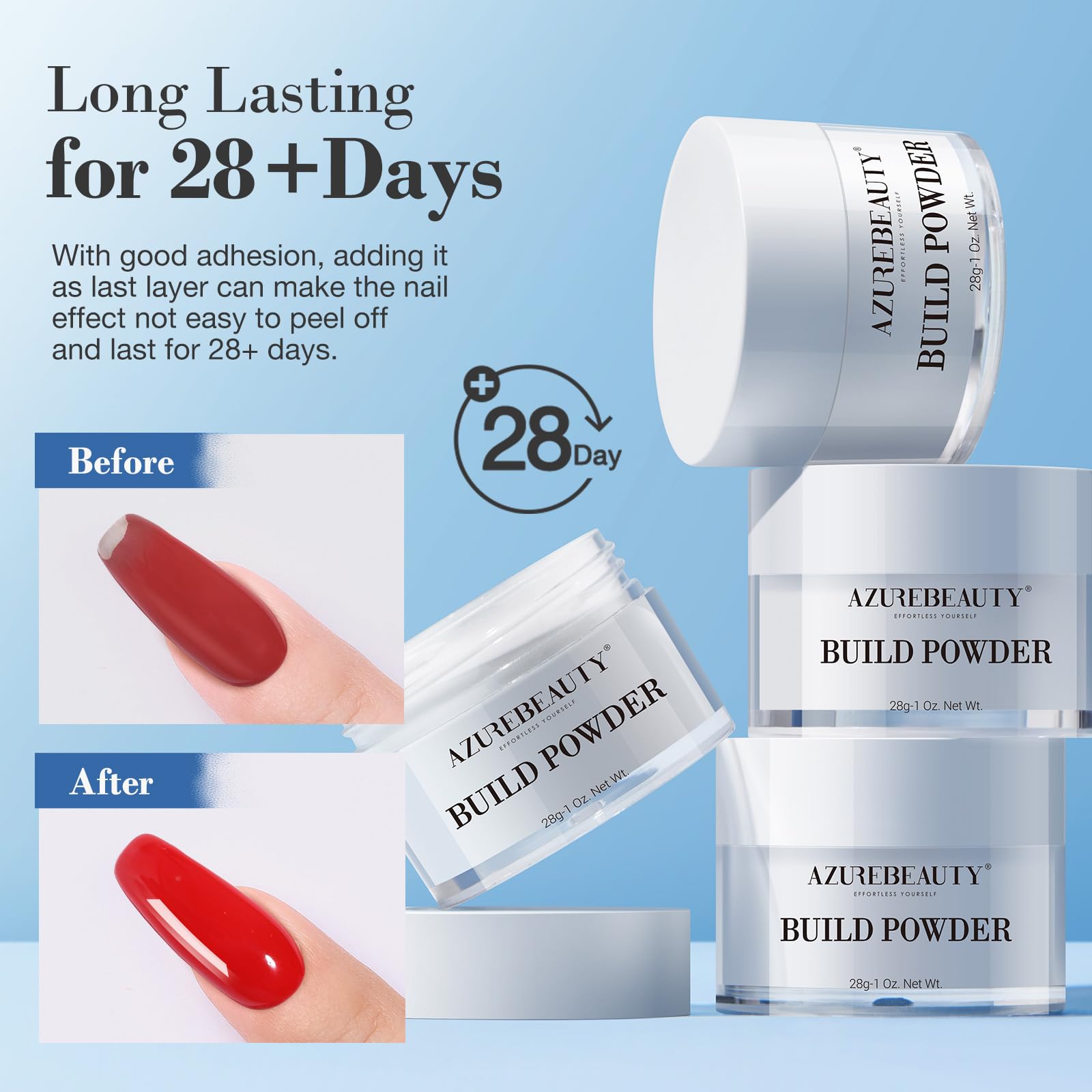 Top view of Azurebeauty professional dipping powder