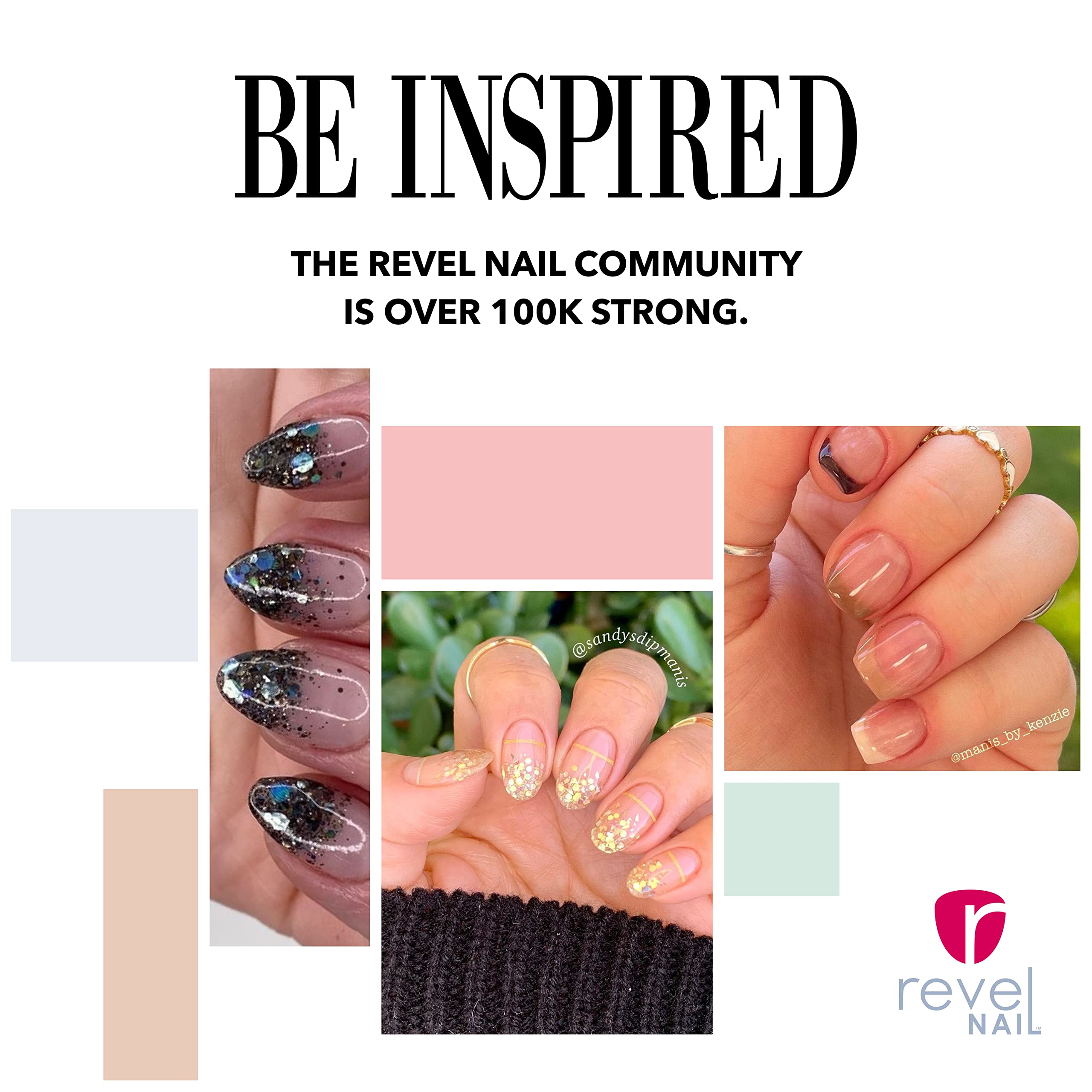 Professional manicure using Revel Nail Clear Dip Powder
