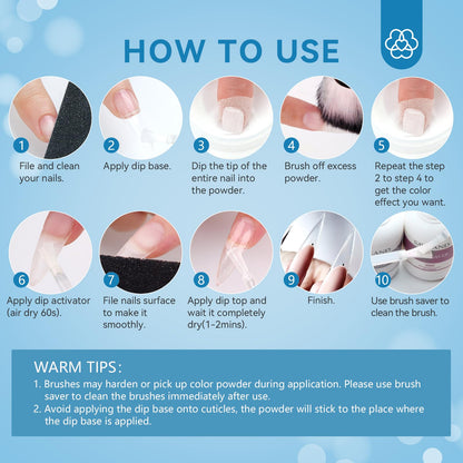 Professional nail art created with Saviland clear powder