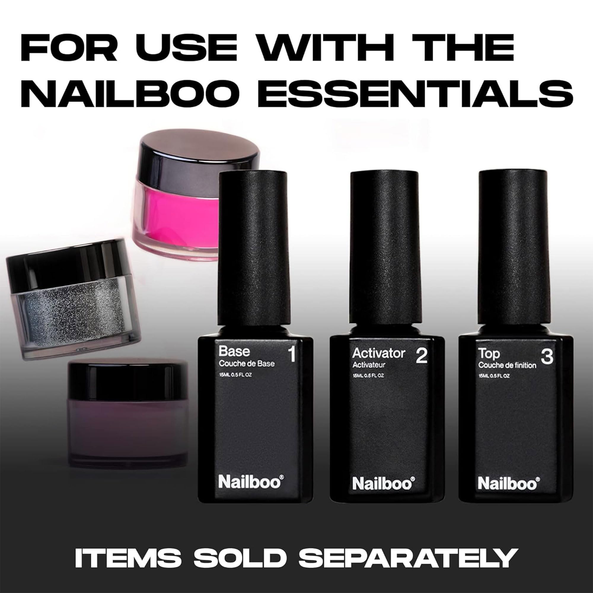 Nailboo dip powder packaging design