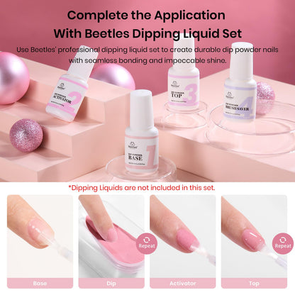 Beetles dip powder kit 6 colors for professional home manicure