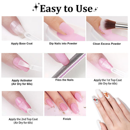 Eodci glitter pink dip powder packaging detail