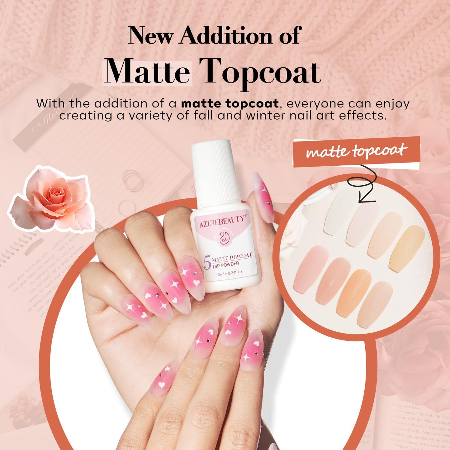 Azurebeauty nail kit matte top coat application
