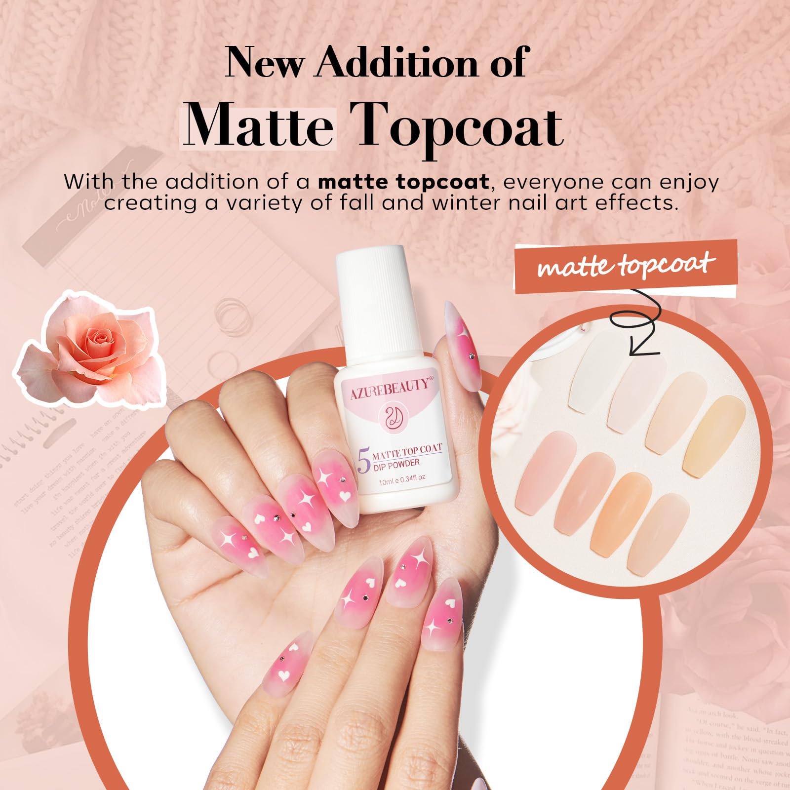 Azurebeauty nail kit matte top coat application