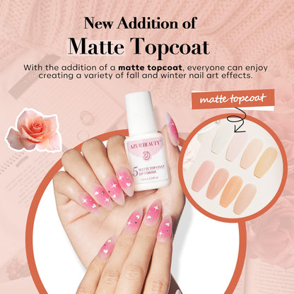 Azurebeauty nail kit matte top coat application