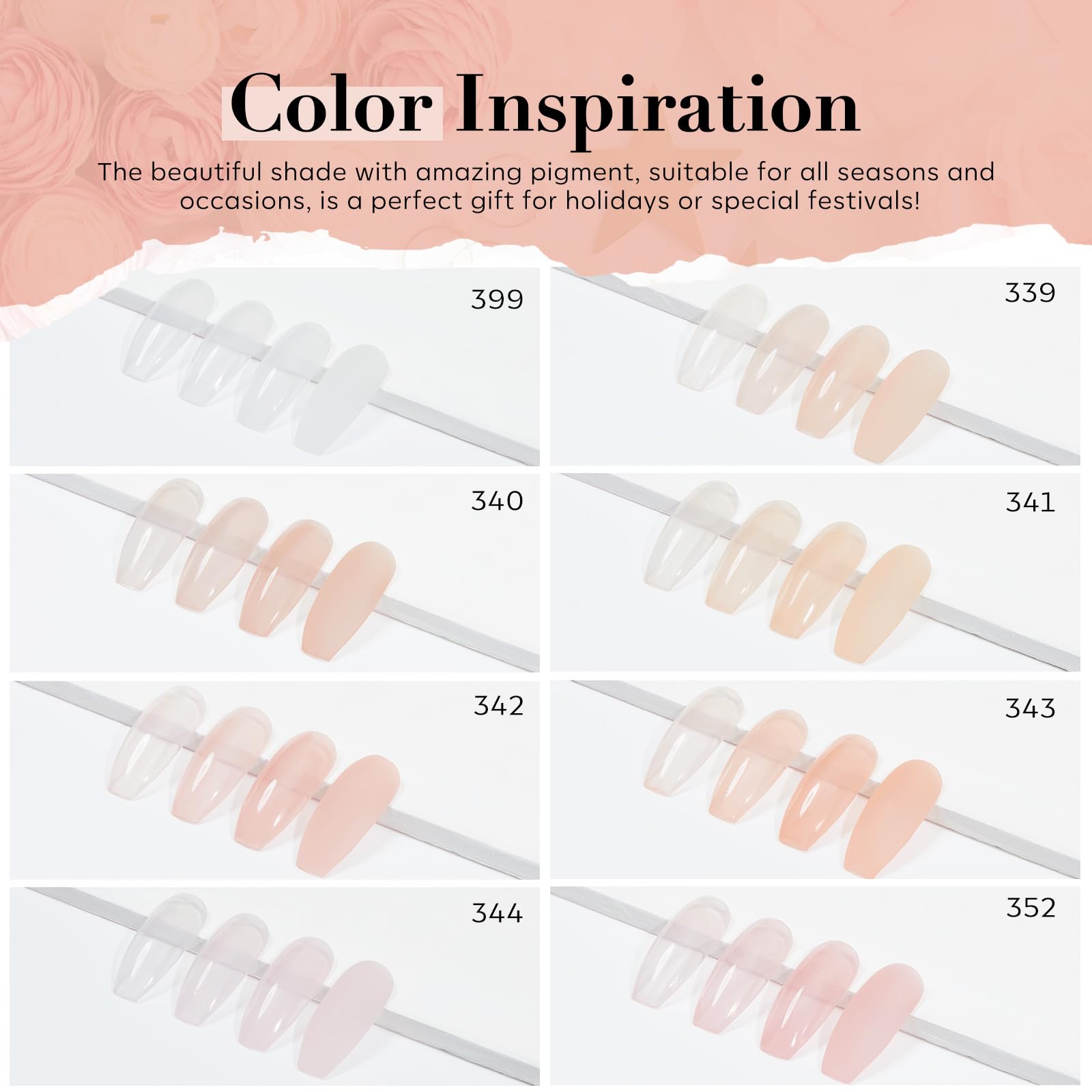 Application of Azurebeauty dip powder for French manicure
