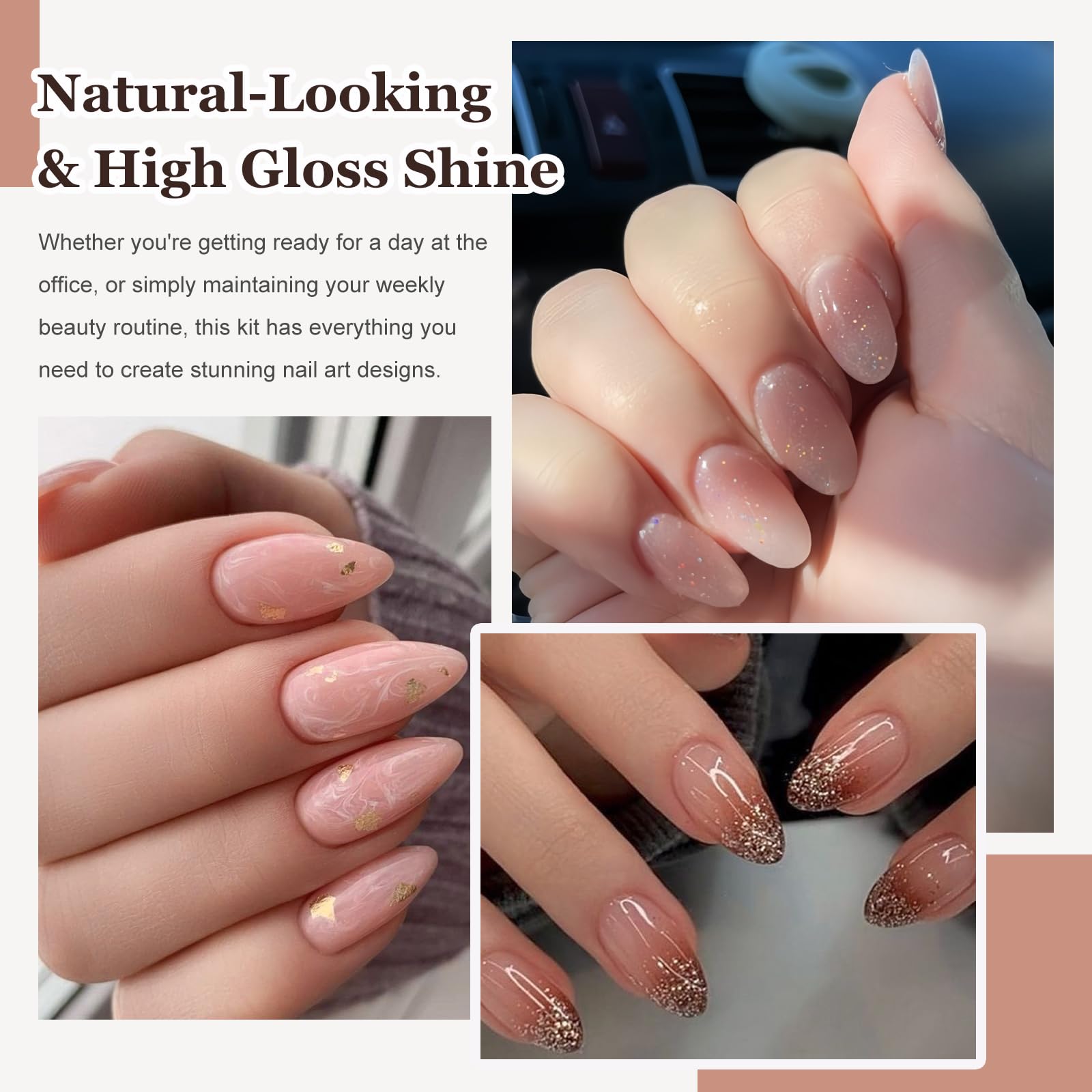 Professional nail tools and French dip container for manicure