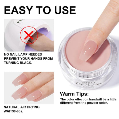 Top view of Fairy Glamor silver nail dip powder packaging