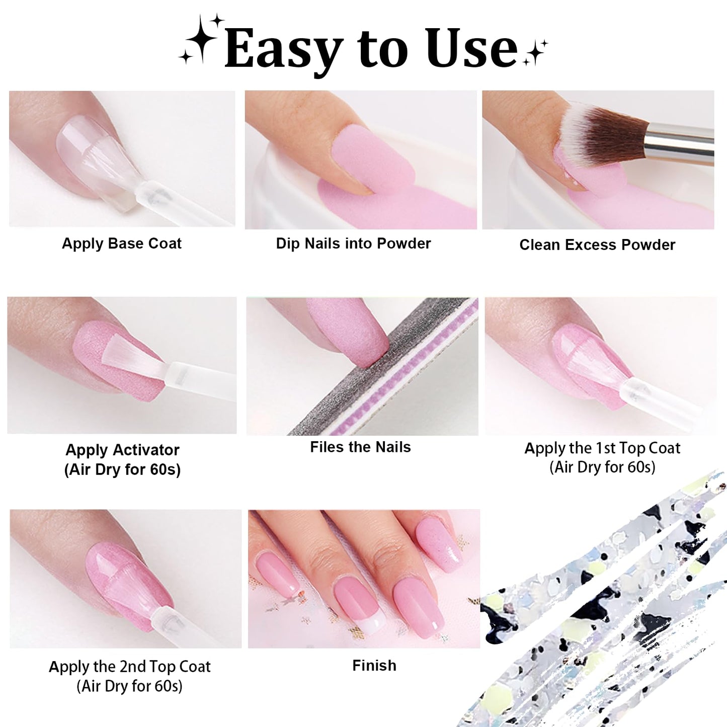 Authentic USA-imported nail dip powder for professional salon results