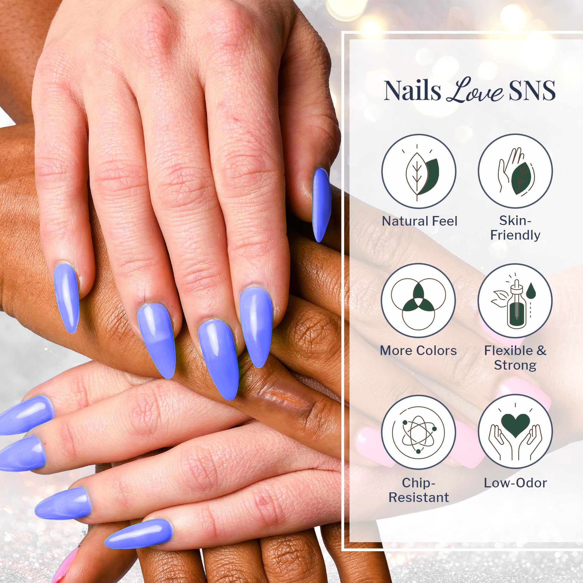 Professional manicure using SNS Gelous Color Ink