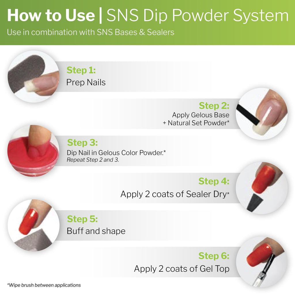 Professional nail application setup featuring SNS powder jar