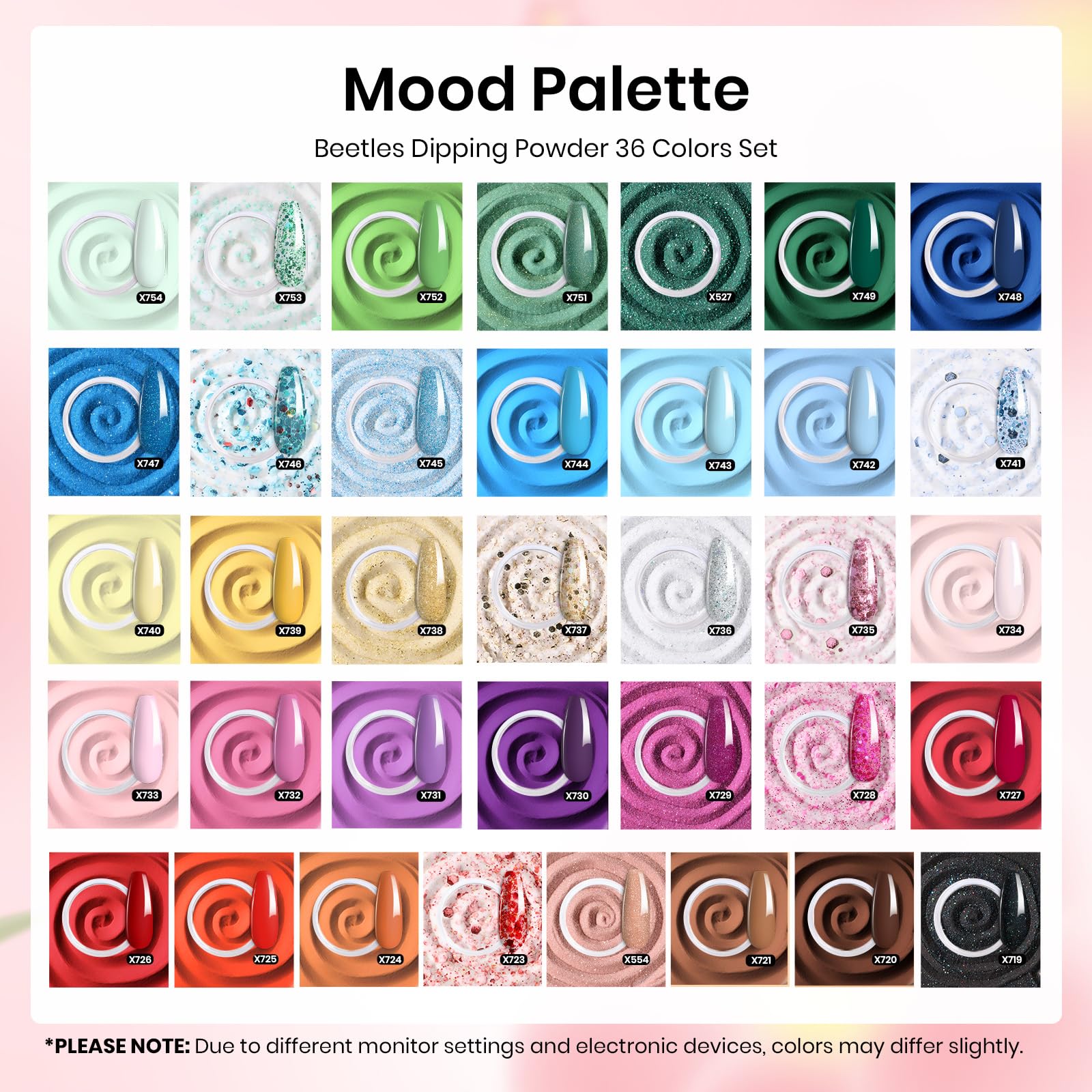 Beetles 36 color dip powder starter set open box