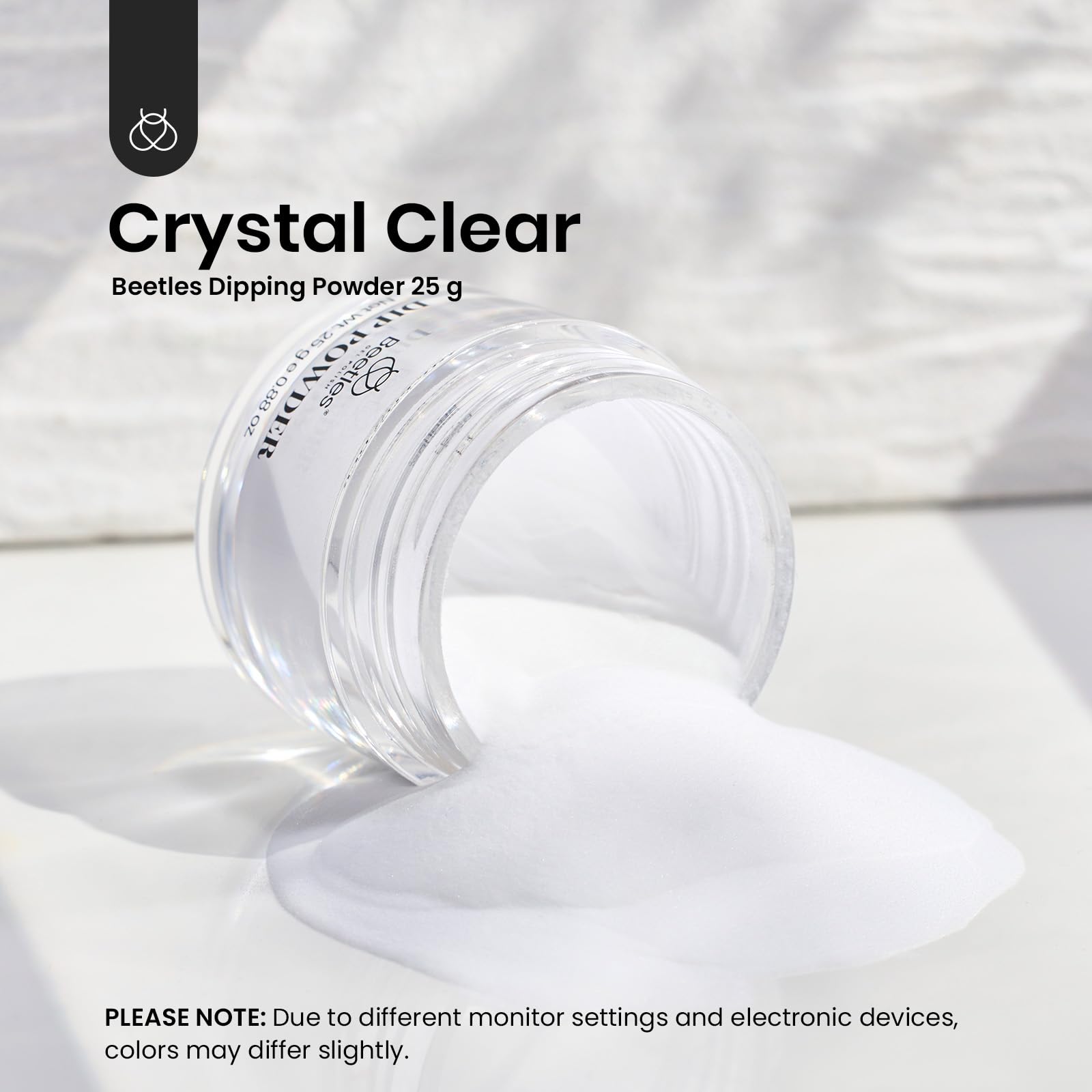 Beetles transparent dip powder for French manicure