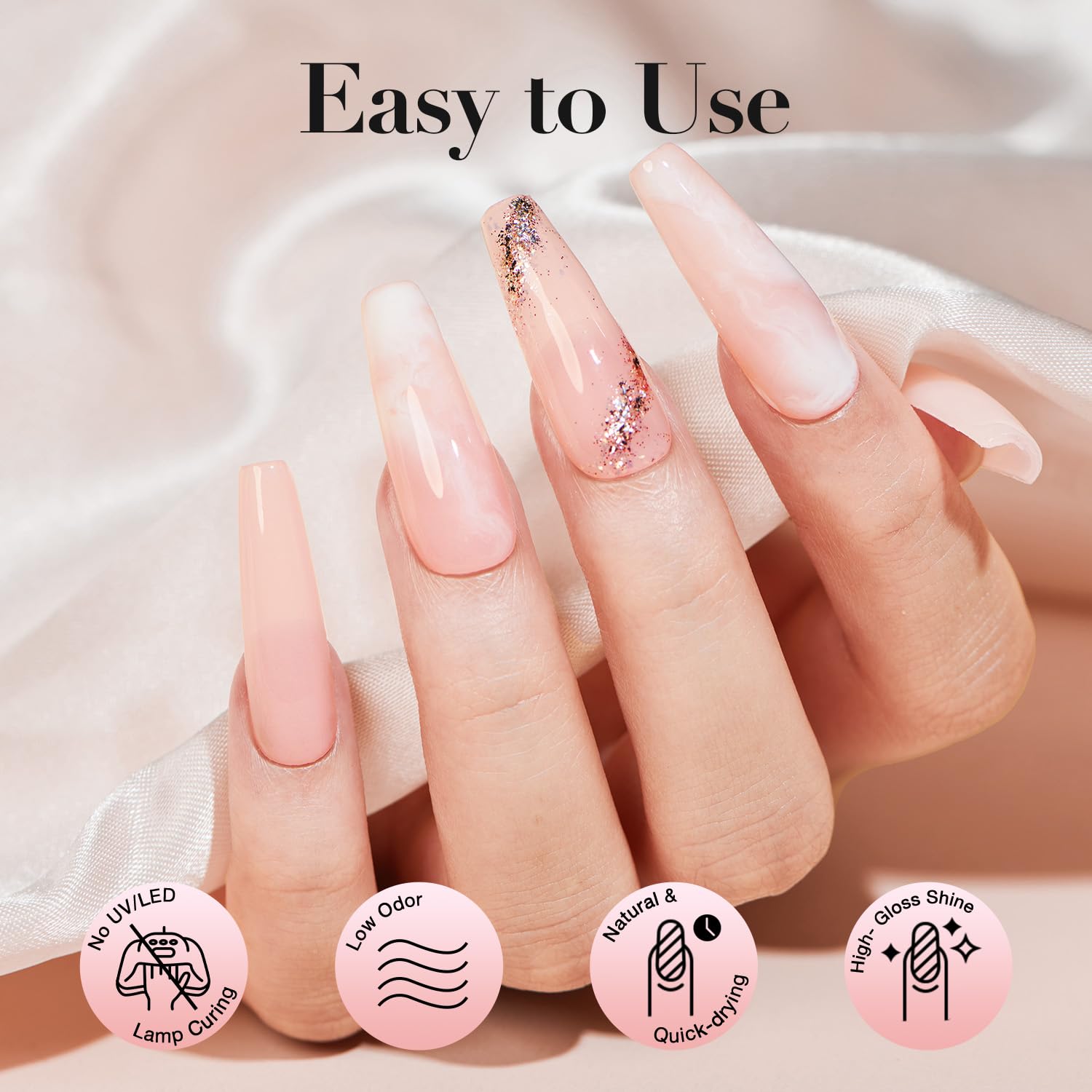 Jar of AzureBeauty dip powder next to nail tools