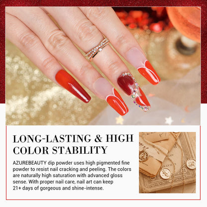 Azurebeauty dip powder kit layout for home nail art