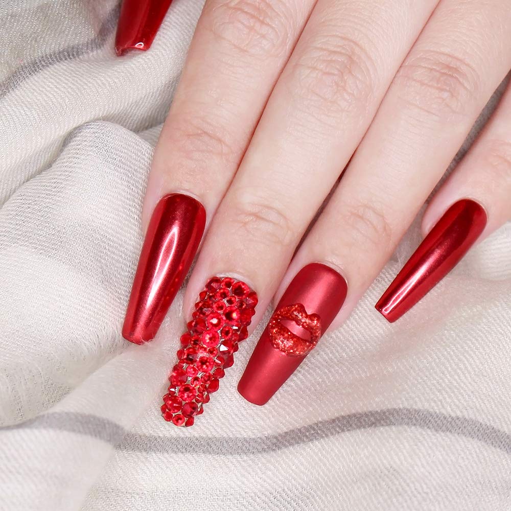 Metallic mirror effect nails using Daily Charme powder