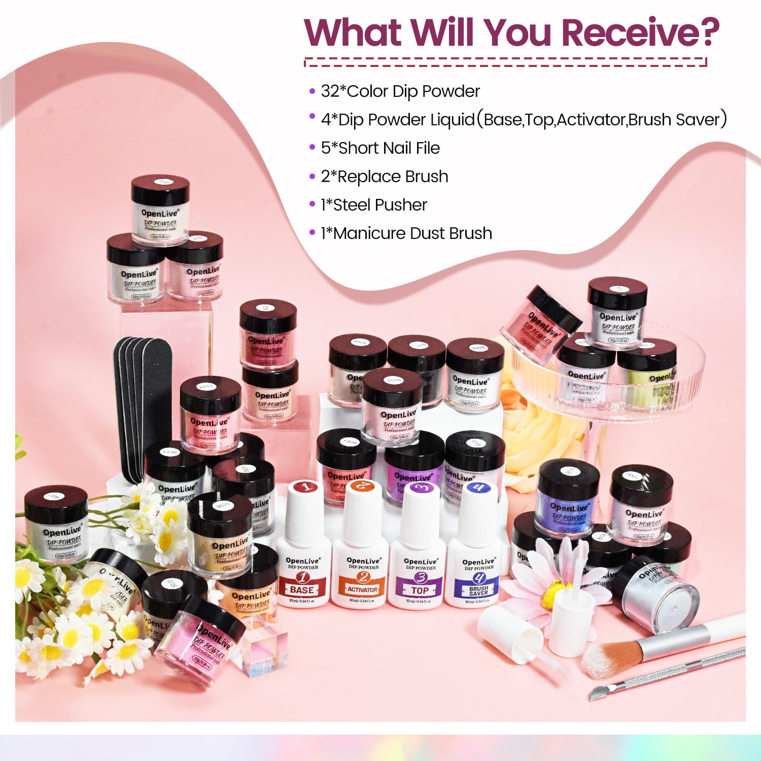 OpenLive cat eye nail polish bottles and magnetic stick tool
