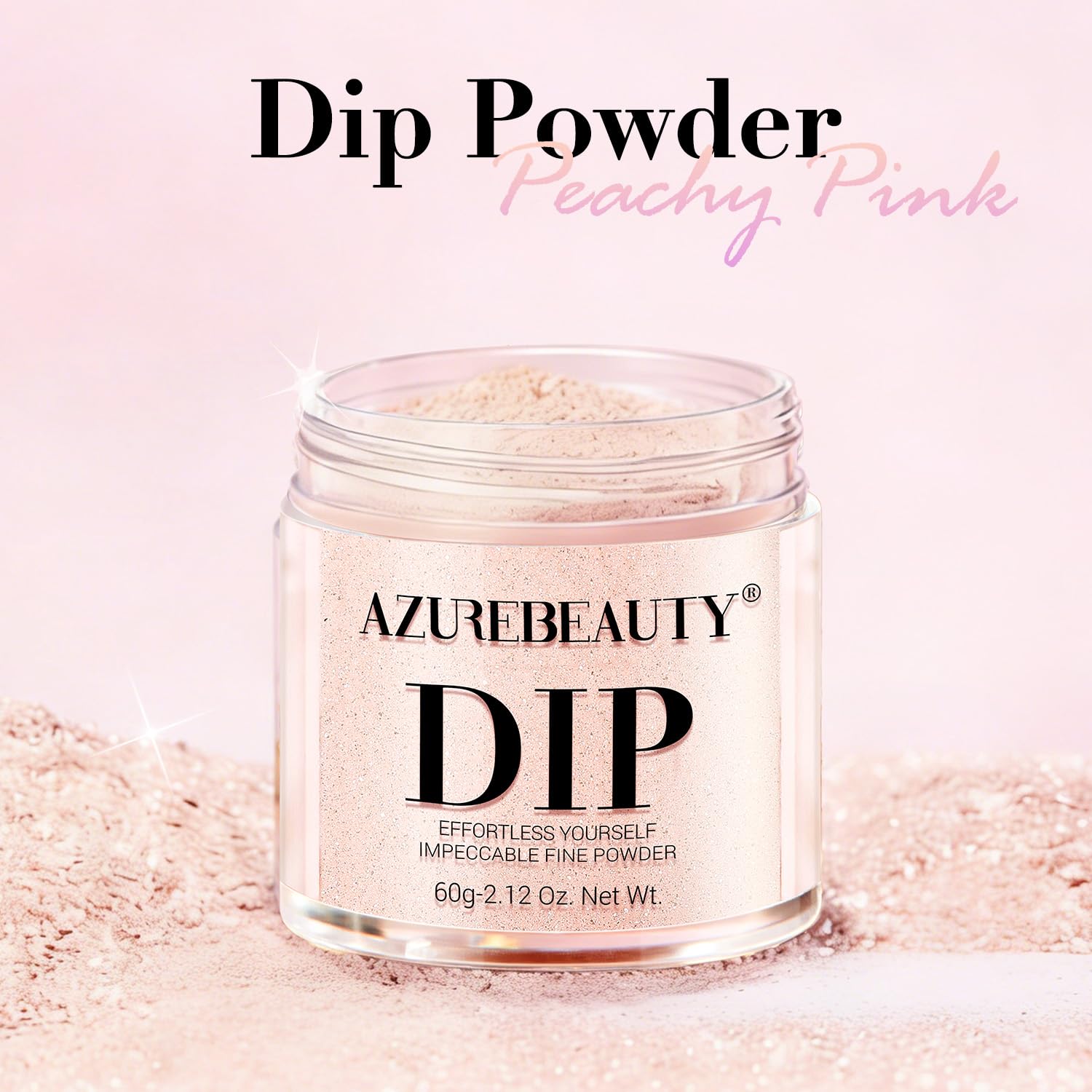 Azurebeauty dip powder jar label details and size