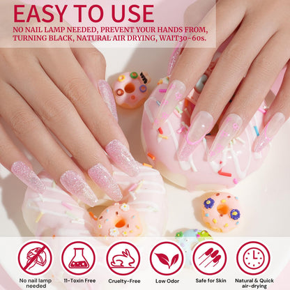 Top view of Eodci nail dipping powder jar label