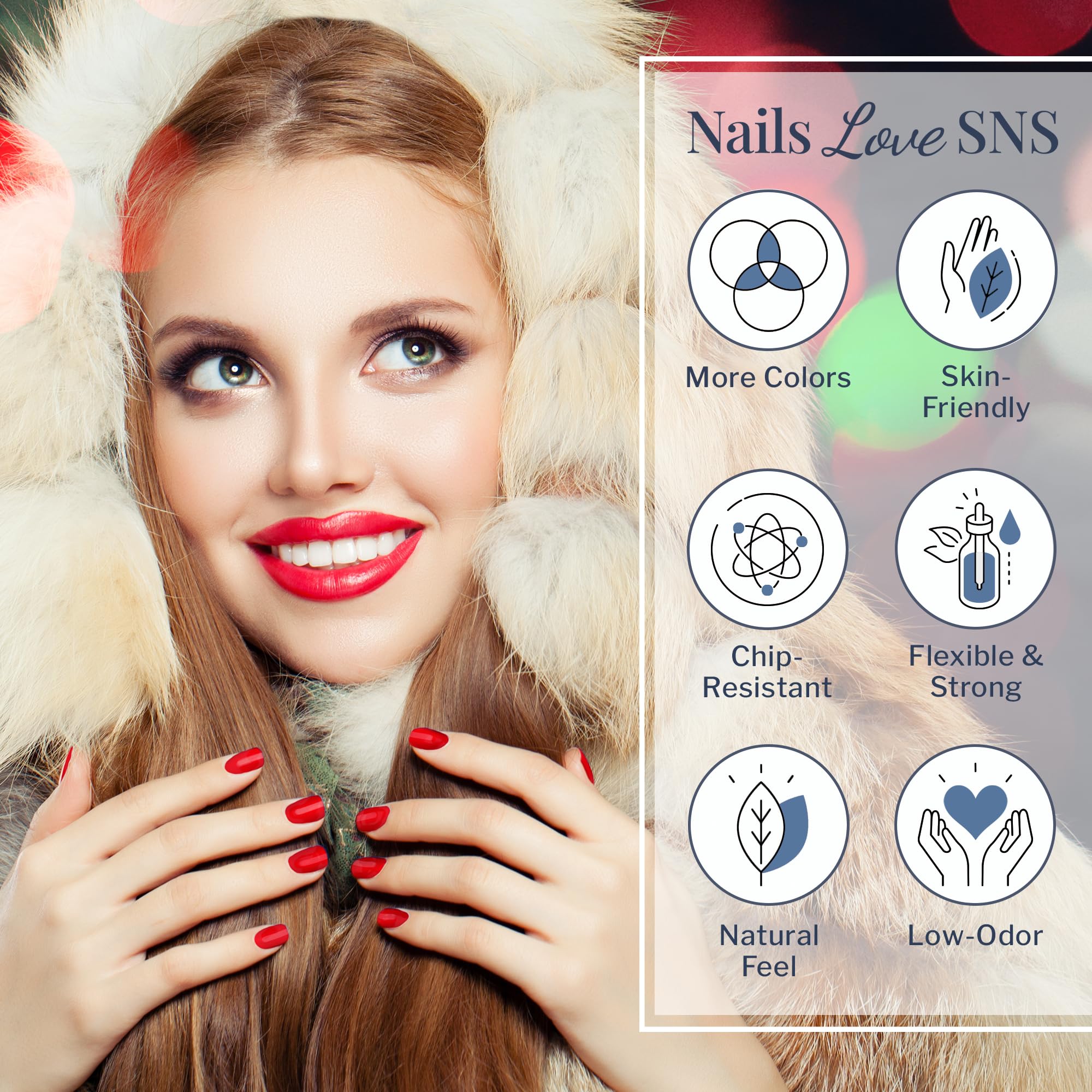 SNS Gelous Color powder texture and cobalt blue pigment