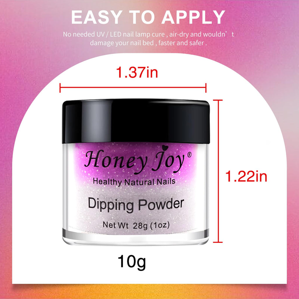 Shimmery ombre color shifting nail powder jars