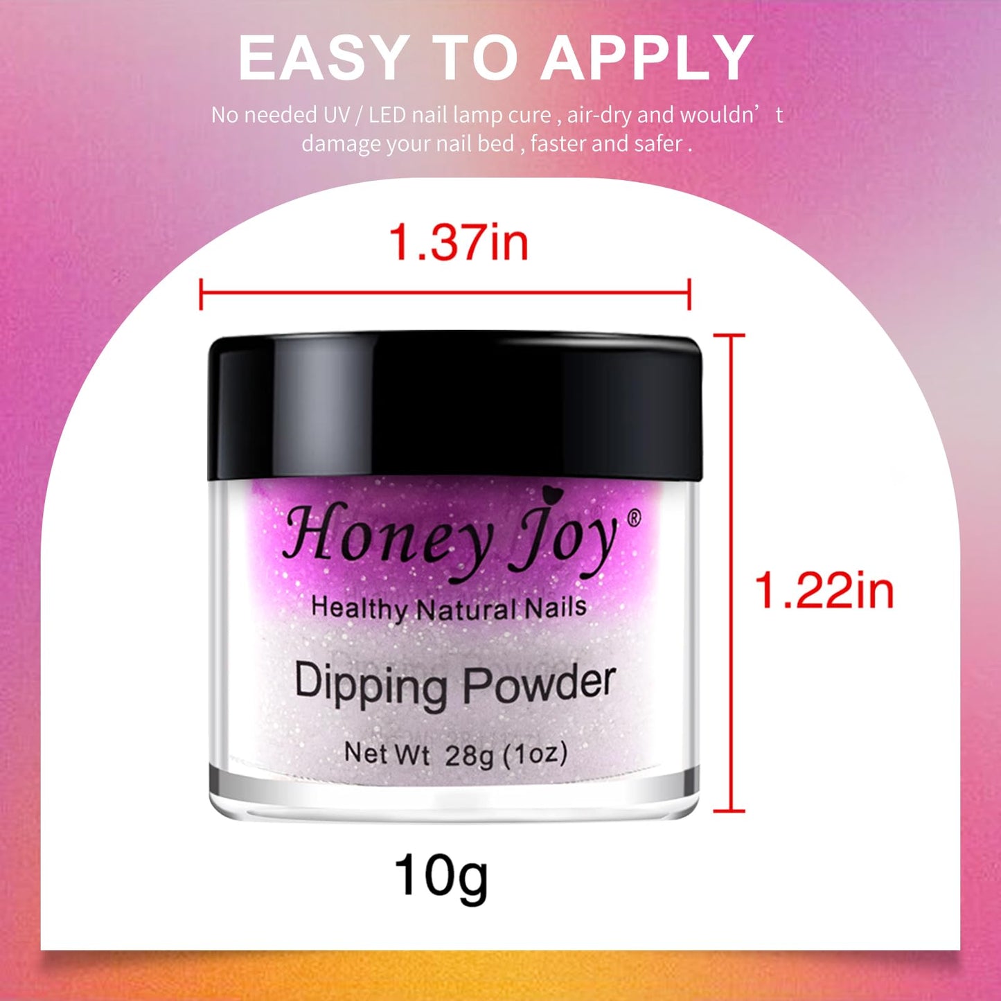Professional DIY manicure results using Honey Joy dipping system
