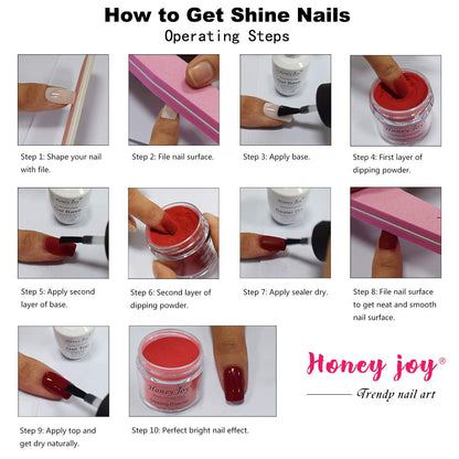 Honey Joy ombre nail powder kit in branded packaging