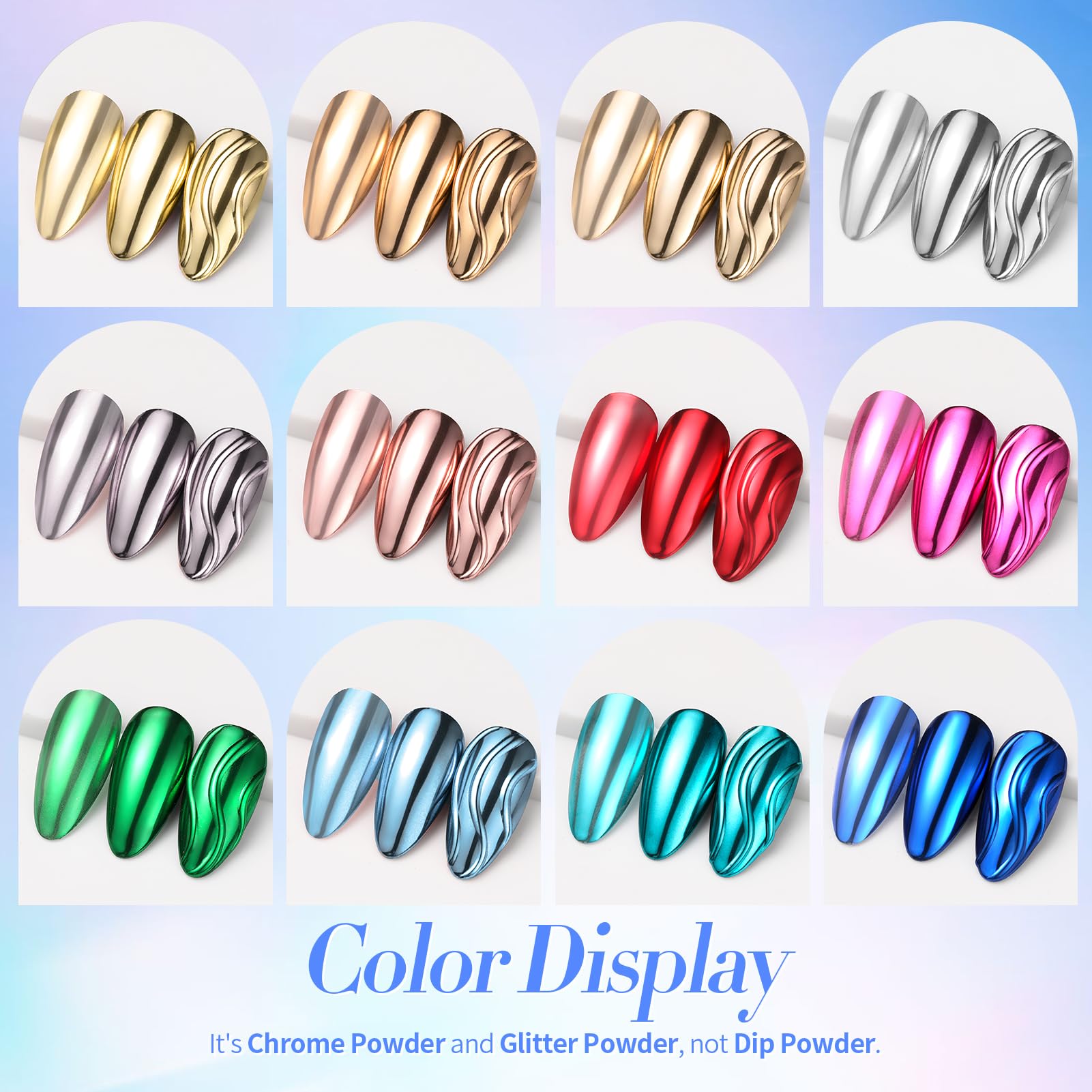 Born Pretty chameleon aurora nail art pigment jars