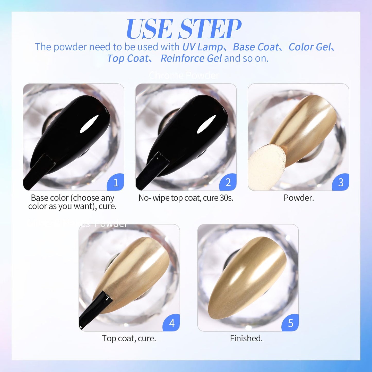 Born Pretty nail powder collection for holiday and event decoration