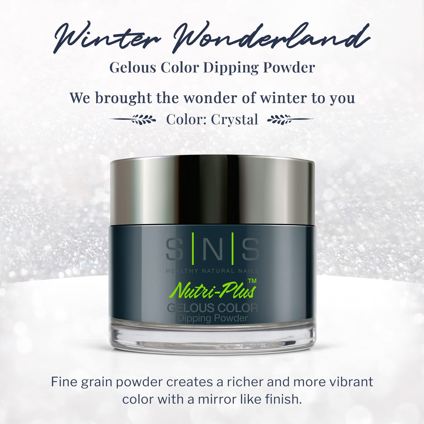 SNS WW07 Crystal dipping powder jar label details