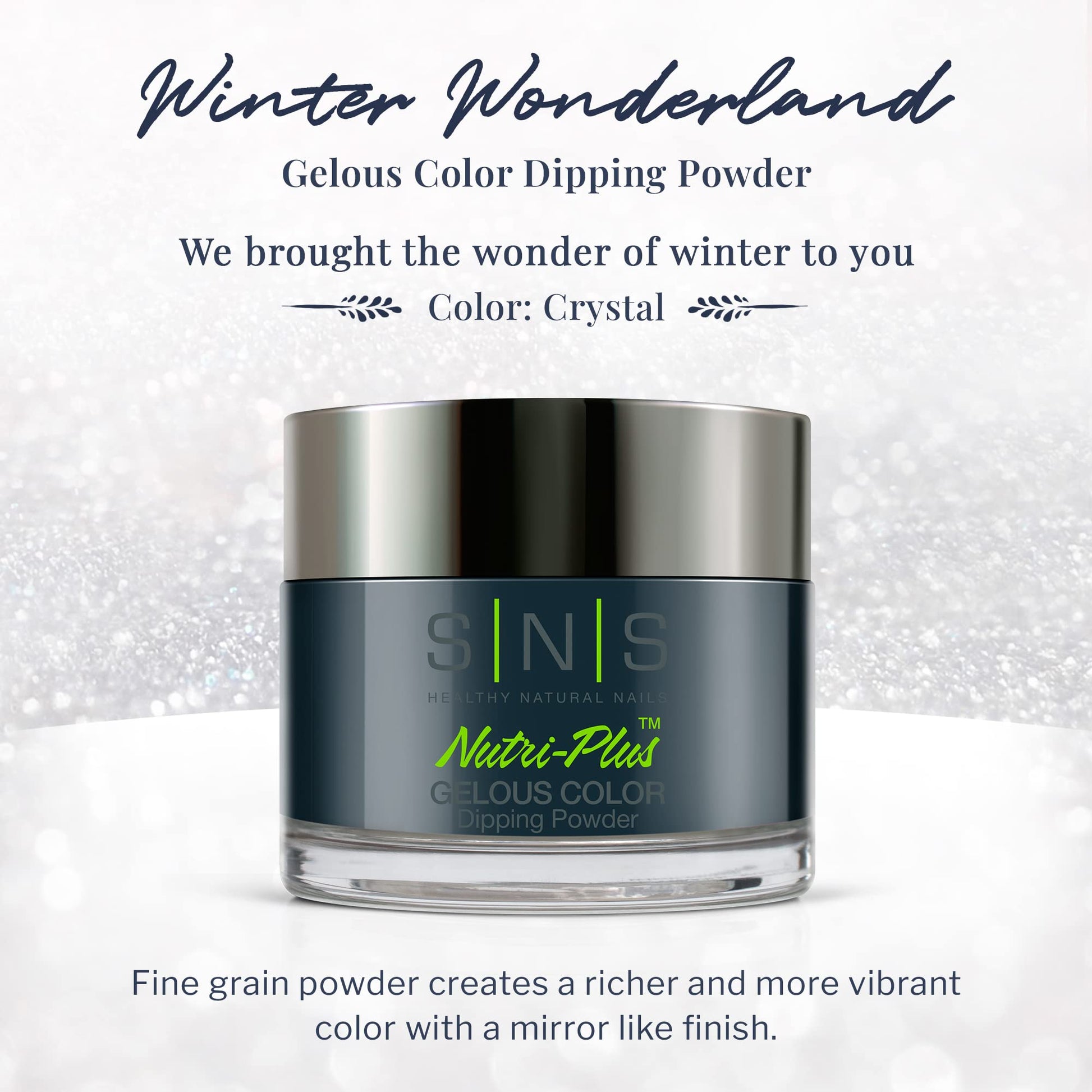 SNS WW07 Crystal dipping powder jar label details