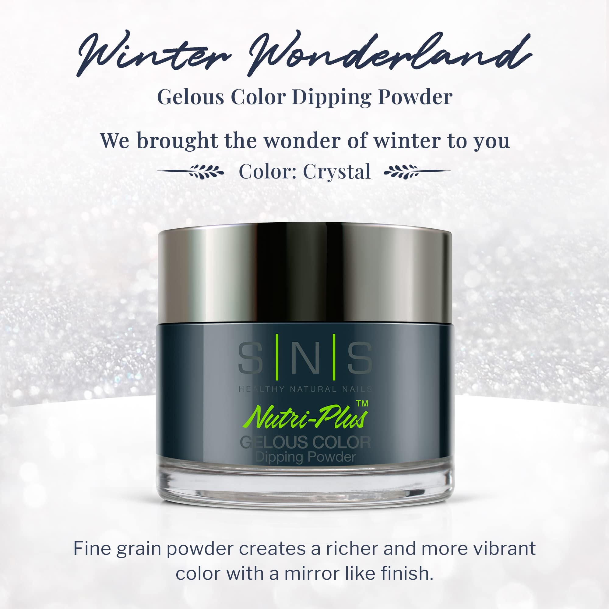 SNS WW07 Crystal dipping powder jar label details
