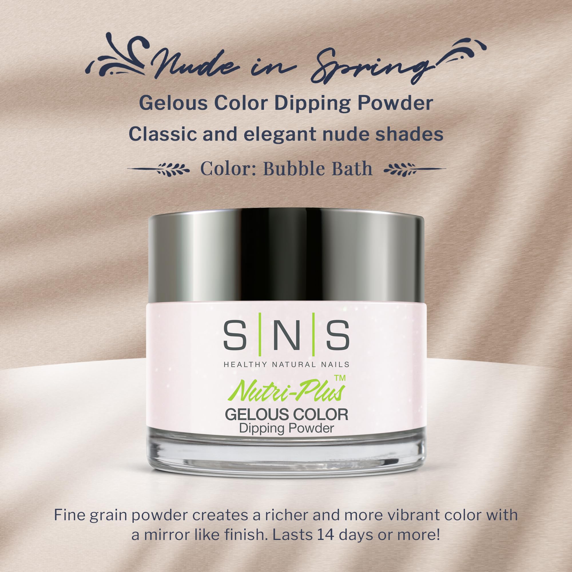 SNS Bubble Bath dipping powder jar with lid