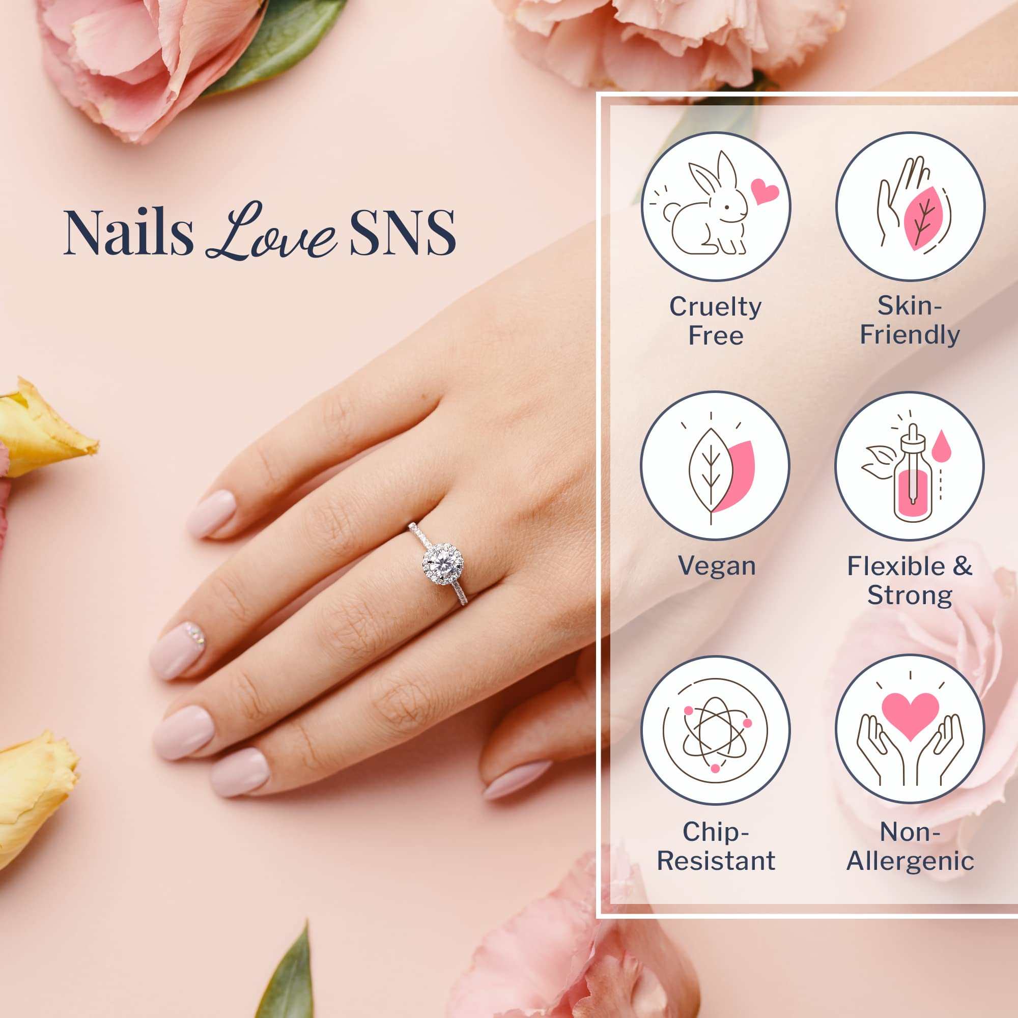 SNS professional nail dipping powder packaging details