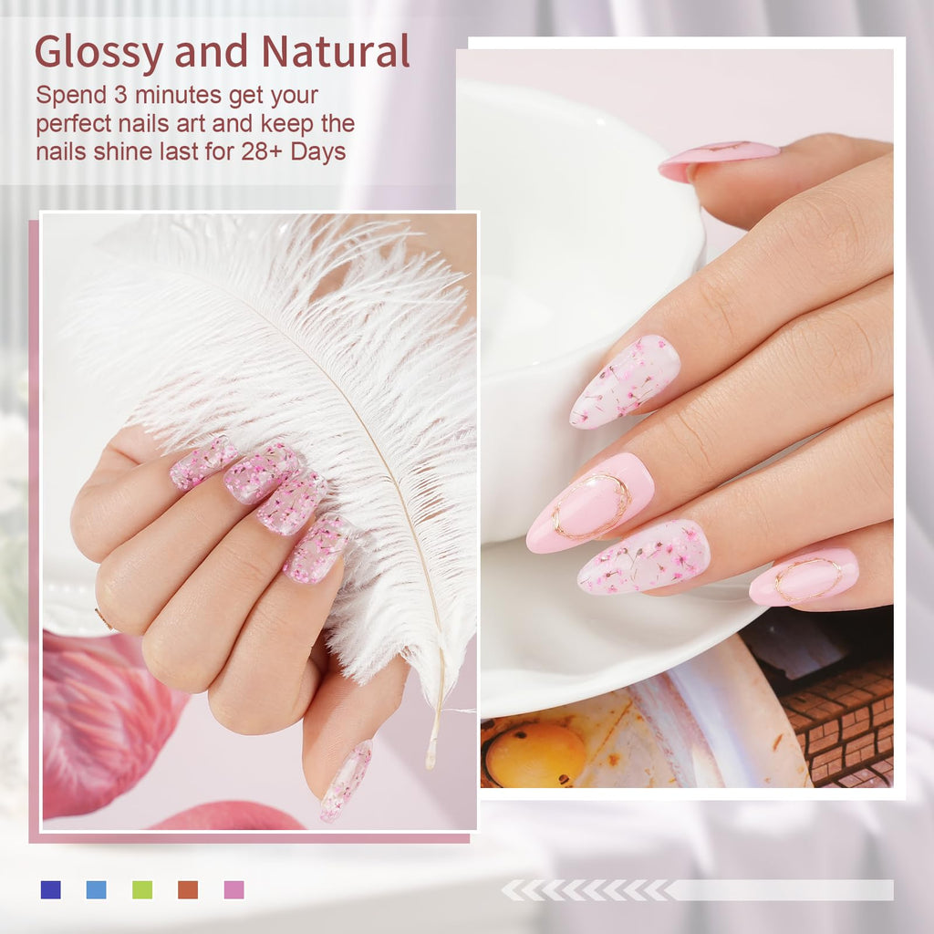 Eodci transparent dried flower nail powder jar angle