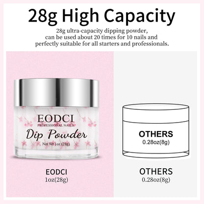Back of Eodci nail powder jar with product details