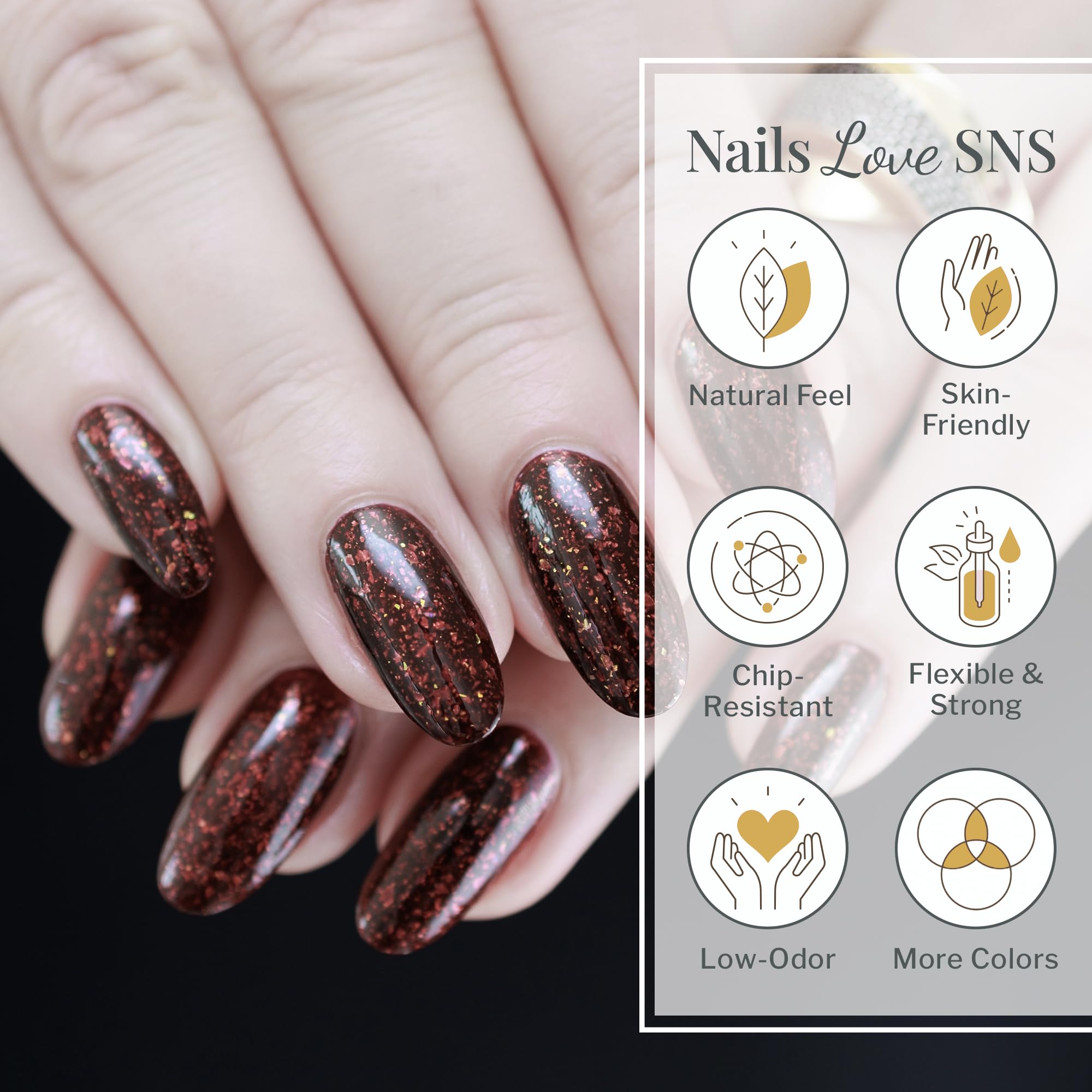 SNS Healthy Natural Nails dipping powder jar label details