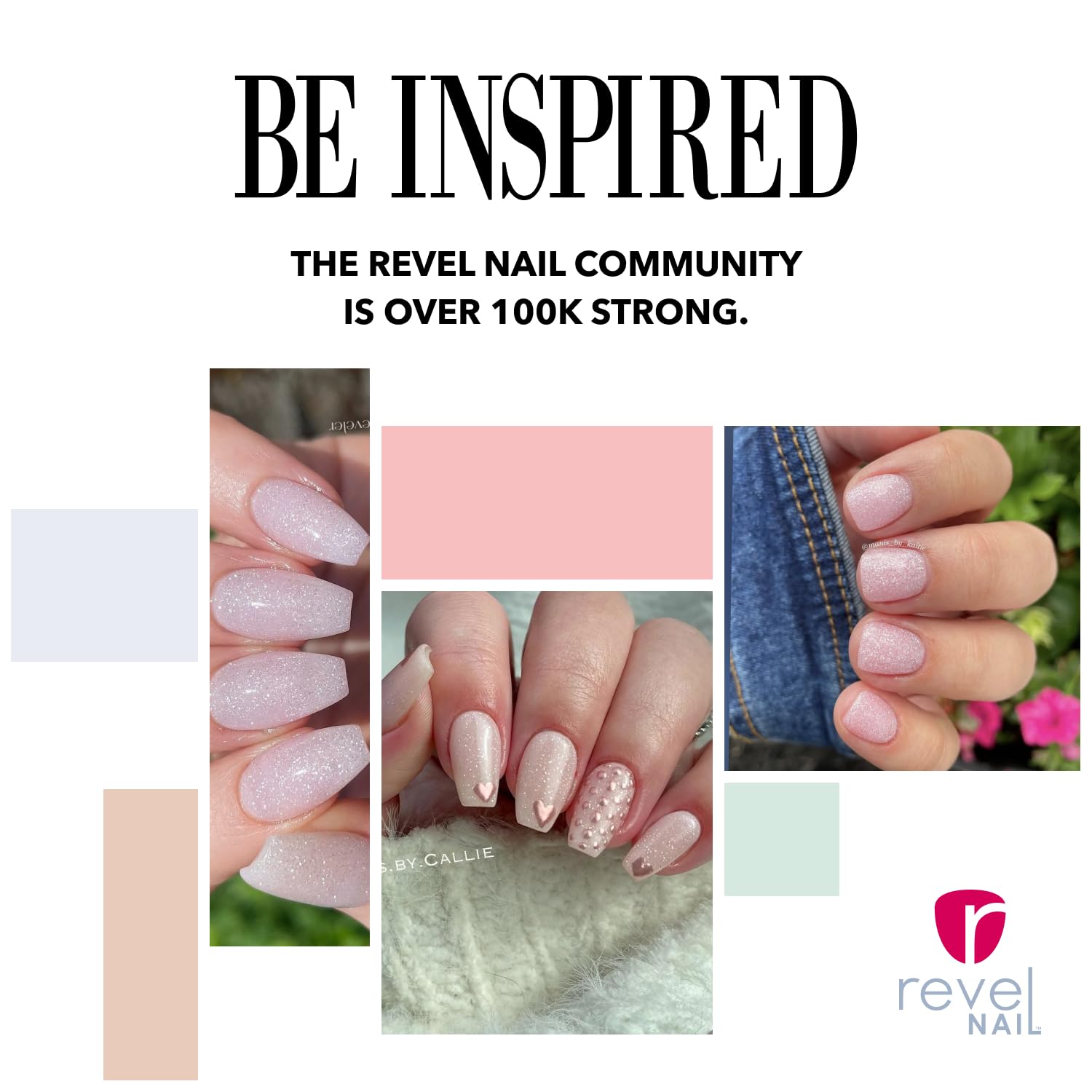 Authentic Revel Nail dip powder bottle for professional home manicure