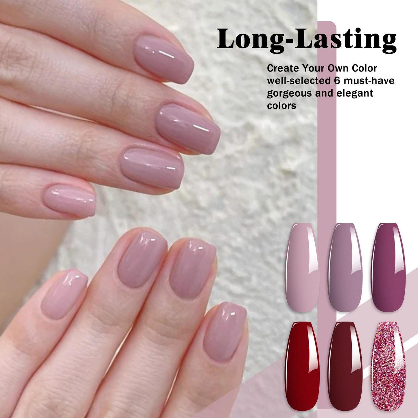 Model showing DIY French manicure using MTSSII dip powder
