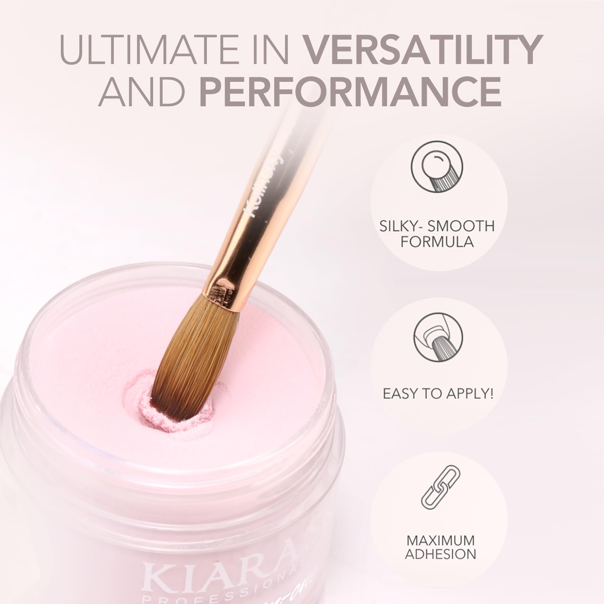 Professional Kiara Sky dip and acrylic powder for nail sculpting