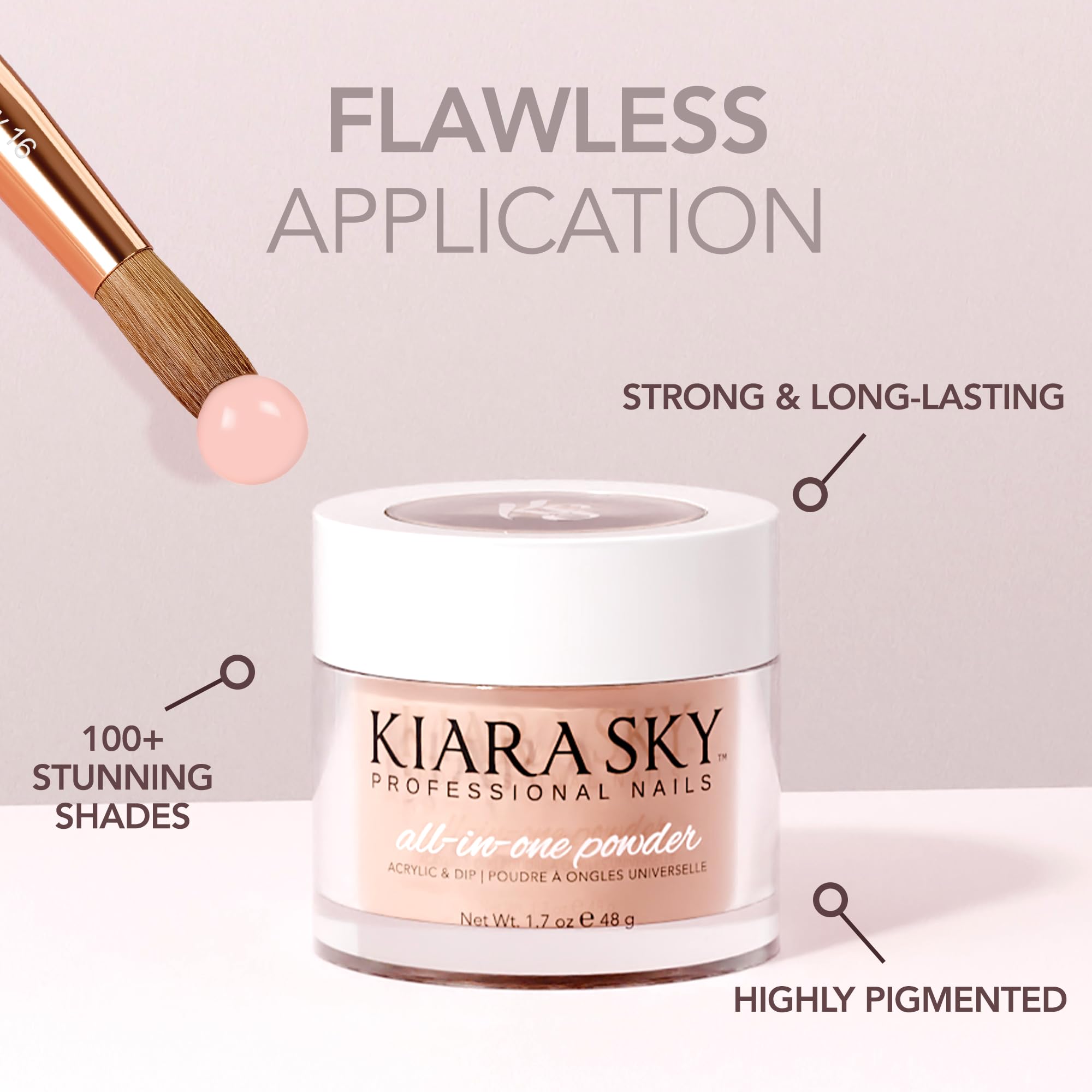 Top view of Kiara Sky All-In-One Pink Panther powder